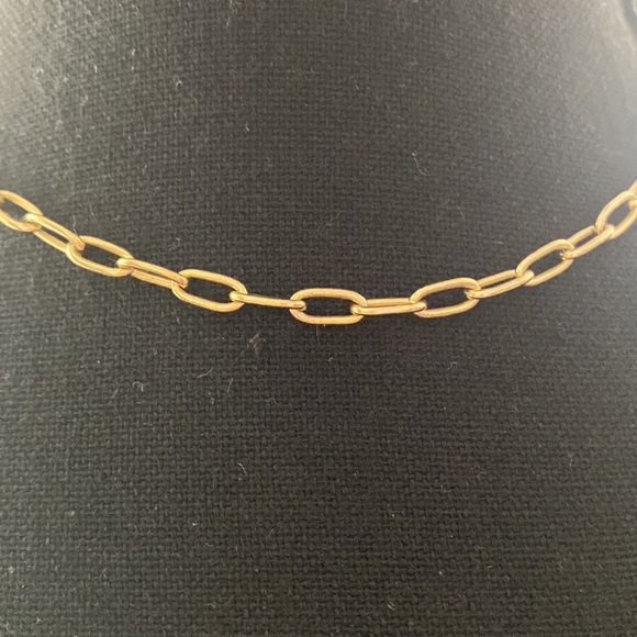 🍀Lucky Brand🍀 Yellow Gold Elliptical Paperclip Necklace Or Dbl Wrap Bracelet - Picture 13 of 16